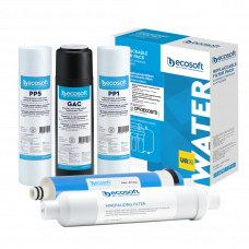 Комплект з 5 картриджів для фільтра зворотного осмосу Ecosoft Standard PRO