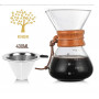Кемекс для кави (Chemex 400 мл) з металевим фільтром багаторазовим