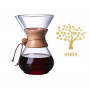 Кемекс для кави (Chemex 800 мл) з металевим фільтром багаторазовим