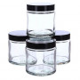 Comandante Clear Glass Набор из 4 стеклянных емкостей с крышками (Светлые) для кофемолки Команданте