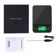 Ваги з таймером і термометром для приготування кави Coffe Scale