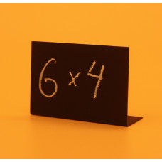 Цінник крейдяний L-подібний 6x4 см. Для написів крейдою і маркером Чорний Метал