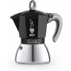 Гейзерна кавоварка Bialetti 150 мл Moka Induction Black (4 su) для індуційної плити