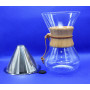 Кемекс для кави (Chemex 800 мл) з металевим фільтром багаторазовим