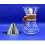 Кемекс для кави (Chemex 400 мл) з металевим фільтром багаторазовим