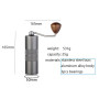 Кавомолка ручна JAFFEE coffee grinder Сірий металік