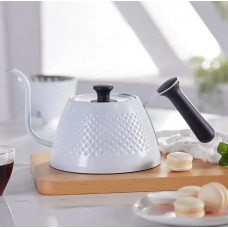 Чайник Akimita V60 1 л. для кави з тонким носиком Білий