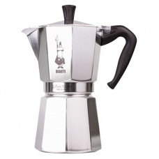 Кавоварка Bialetti гейзерна на 9 чашок, Moka express silver 420 ml 14.2 oz