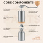 Ручна кавомолка iCafilas Manual Coffee Grinder Металеві жорна