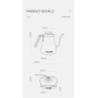 Електричний чайник MHW-3BOMBER Orbit Electric Kettle з регулюванням температури Синій