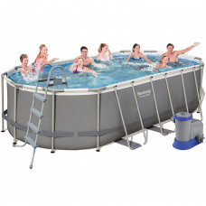 Каркасний басейн Bestway 56710, 549 х 274 х 122 см (5 678 л/год, дозатор, сходи, тент)