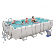 Каркасний басейн Bestway 56465, 549 х 274 х 122 см (5 678 л/год, дозатор, сходи, тент)