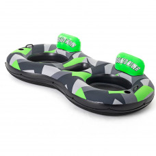Двомісне надувне коло Rugged Rider, серія «Sports», Bestway 43279, 251 х 132 см, сірий