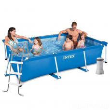 Каркасний басейн Intex 28272 - 5, 300 х 200 х 75 см (2 006 л/год, тент, підстилка, сходи)