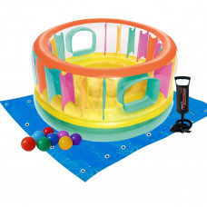 Надувний батут Bestway 52262-2 "Bounce Jam Bouncer", 180 х 86 см, з кульками 10 шт, підстилкою, насосом