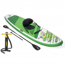 Надувна дошка SUP (борд) Bestway 65310, 340 x 89 х 15 см, зелена, (весло, ручний насос, сидіння)