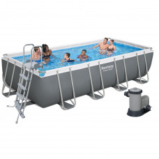 Каркасний басейн Bestway 56466 new, 549 х 274 х 122 см (5 678 л/год (пісочний), дозатор, драбина, тент)